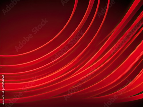 Bright red wavy lines in a free vector style on a black background