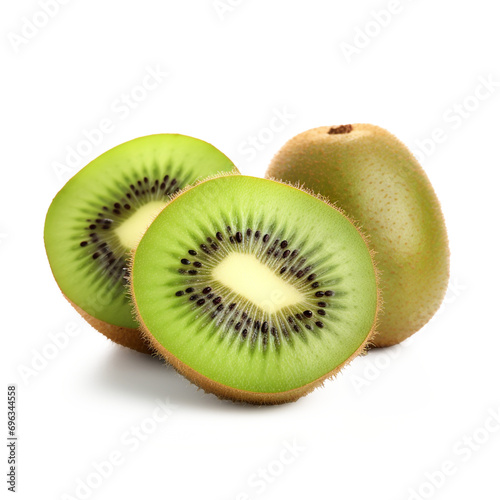 Kiwi fruit isolated on transparent background, ai technology