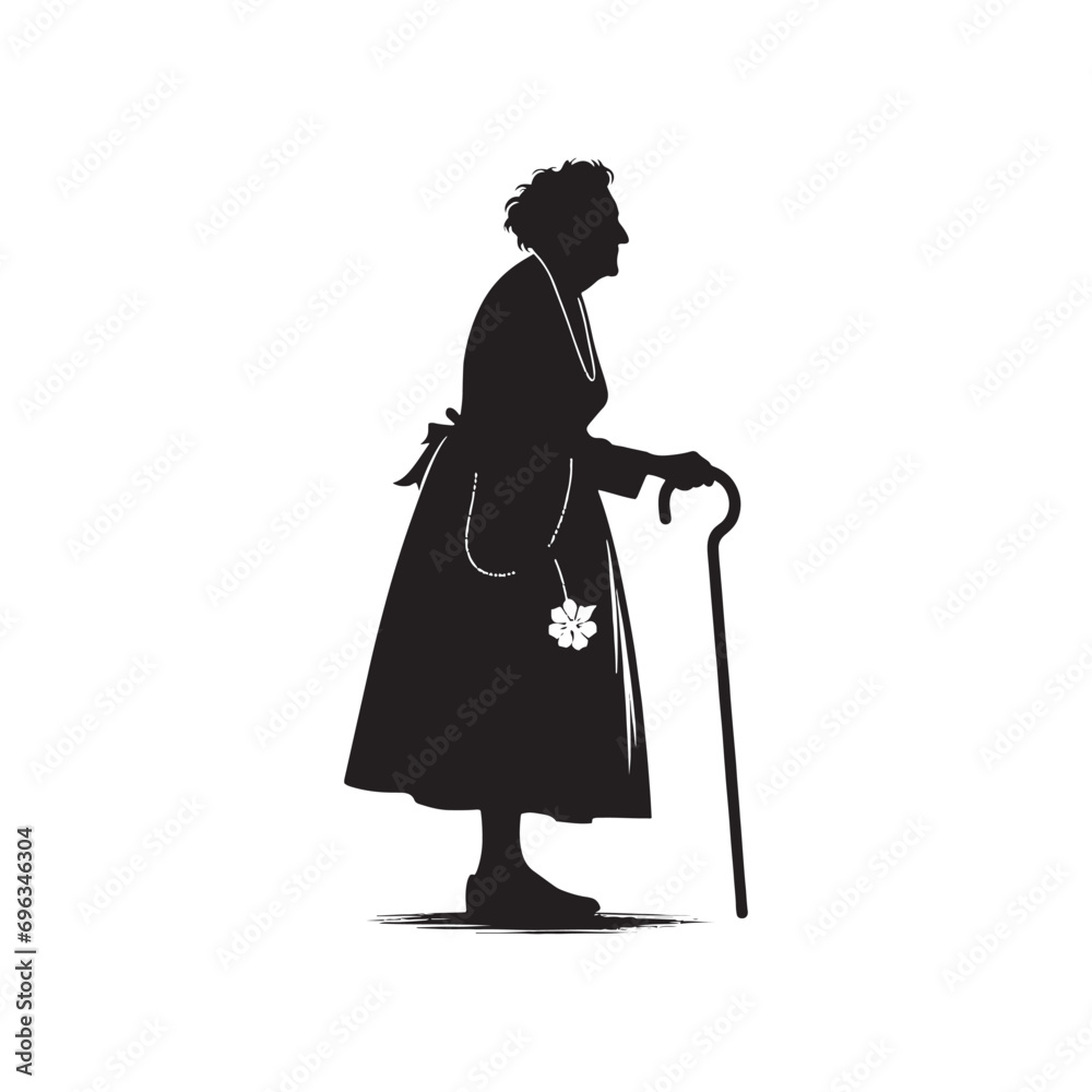Old Lady Silhouette - Timeless Silhouette Portrait of a Thoughtful Grandmother, Elegantly Crafted in Vector - Old Lady Black Vector Old Woman Silhouette
Old Lady Silhouette - Timeless Silhouette Portrait of a Thoughtful Grandmother, Elegantly Crafted in Vector - Old Lady Black Vector Old Woman Silhouette