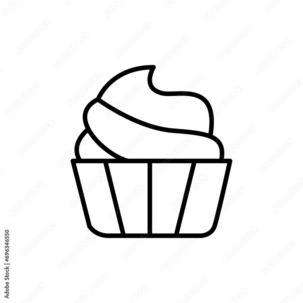 Cupcake outline icons, bakery minimalist vector illustration ,simple transparent graphic element .Isolated on white background Cupcake outline icons, bakery minimalist vector illustration ,simple transparent graphic element .Isolated on white background