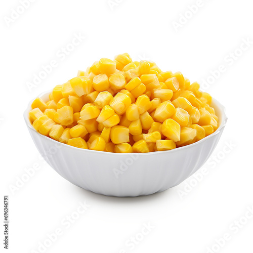 Roasted salted corn snack isolated on a transparent background, ai technology