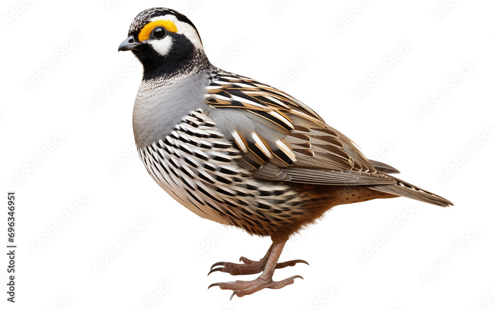 Fototapeta premium Quail Isolated on Clear Background