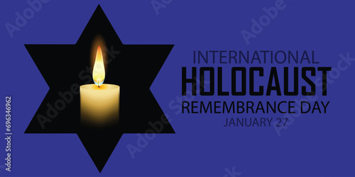 International Holocaust Remembrance Day vector. Star of David . January 27. Important day