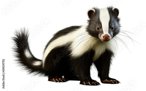 Skunk on a Transparent Background photo