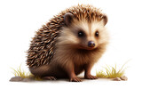 Hedgehog Isolated on Clear Background