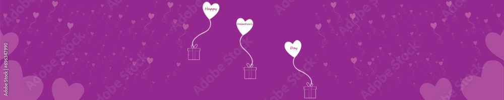 Happy valentines day. Vector banner, greeting card, flayer, poster,  with text Happy valentines day