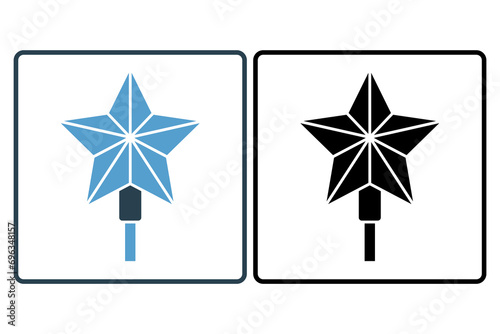 star icon. icon related to Christmas and the end of the year. solid icon style. simple vector design editable