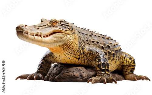 Nile Crocodile Isolated on Clear Background