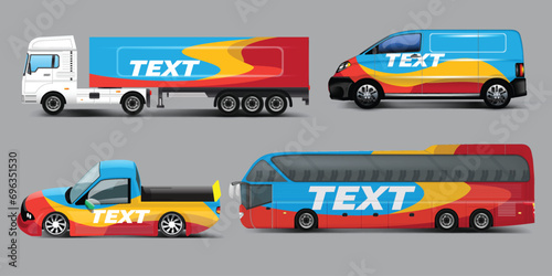 Van Wrap design for company  decal  wrap  and sticker Racing car wrap. abstract strip for Company car wrap  sticker  and decal. vector eps 10 format.