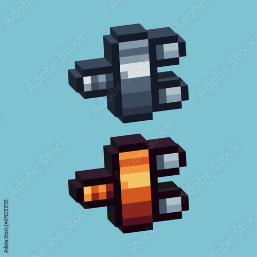 Isometric Pixel art 3d of elecicon for items asset.icon on pixelated style.8bits perfect for game asset or design asset element for your game design asset.