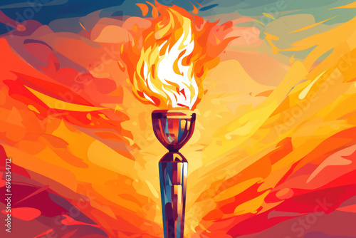 Olympic torch photo