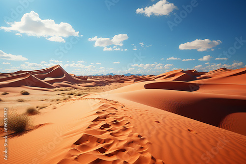 Generative AI - Illustration of dunes in a desert