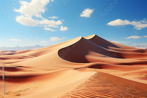 Generative AI - Illustration of dunes in a desert