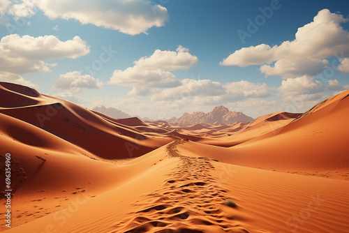 Generative AI - Illustration of dunes in a desert