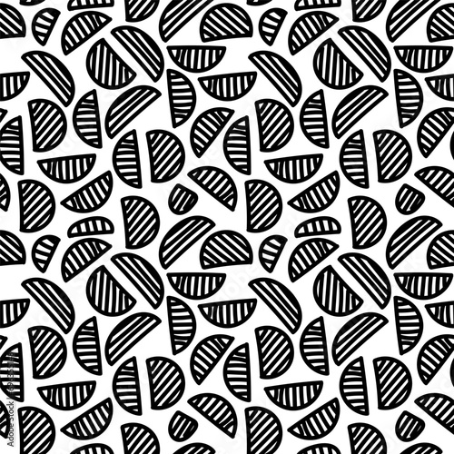 Decorative hand drawn doodle nature ornamental curl vector sketchy seamless pattern