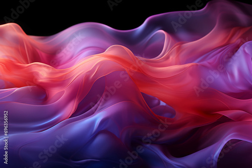 colorful abstract smoke in purple color, displaying swirls, in the style of light red and light pink, rendered in cinema4d, flickr, wavy resin sheets, graceful lines, flowing fabrics, john pitre, 4k photo