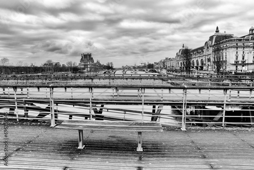 Leopold Sedar Senghor bridge in Paris city photo