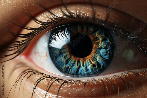 Generative AI - Close view of an eye