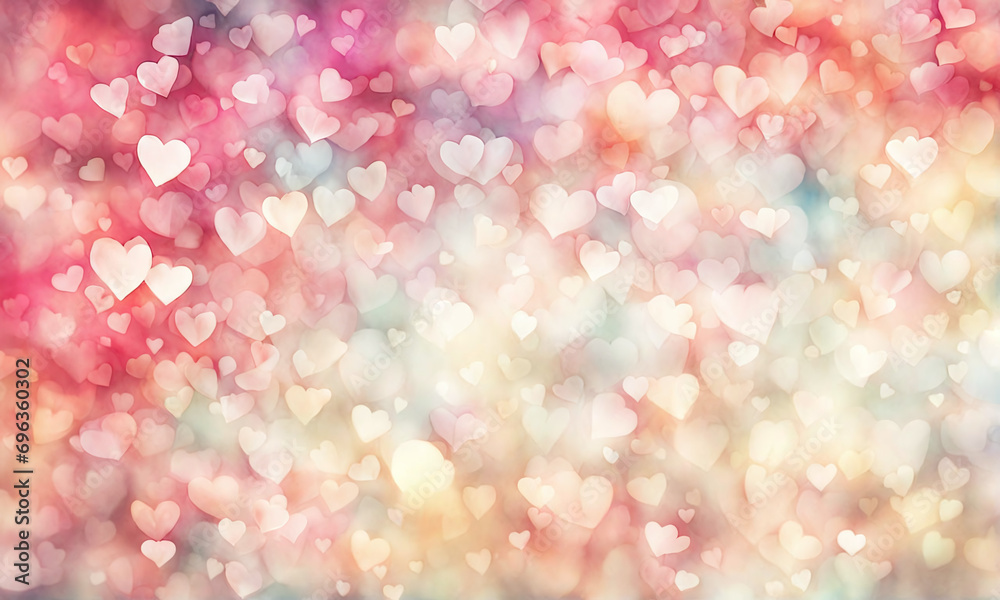 Watercolor heart background