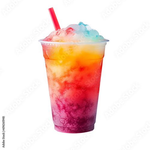 So yummy Colorful slushie  isolated on transparent background
