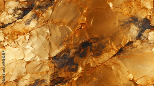 Goldfolie auf einem Untergrund angebracht photo