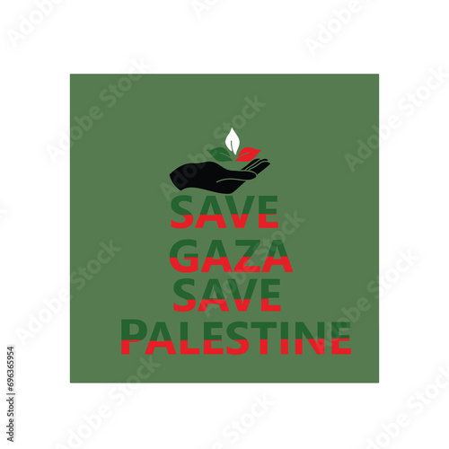 Save Gaza Save Palestine vectors