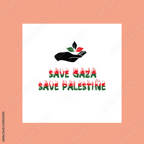 Save Gaza Save Palestine vectors