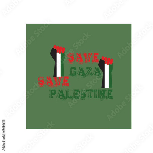 Save Gaza Save Palestine vectors
