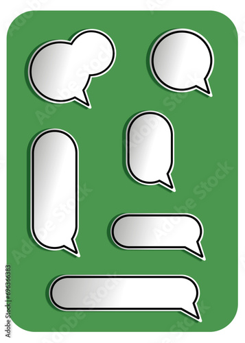 STICKERS bulles discussion - VECTEUR