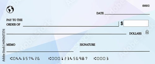 Blank cheque clipart Empty cheque form Blank cheque layout