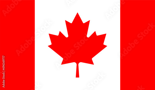 Canada flag illustration. Hockey, maple, state, city, Canadians, cold, snow, syrup, Ottawa, Quebec, Vancouver. Vector icons for business and advertising photo