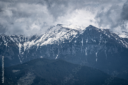 ROMANIA - Snowy mountains background