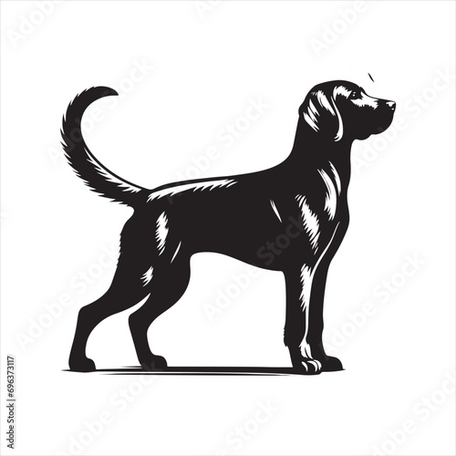 Dog Silhouette - Graceful Retrievers, Energetic Terriers, and Playful Puppies in Artistic Shadow Forms - Minimallest dog black vector 