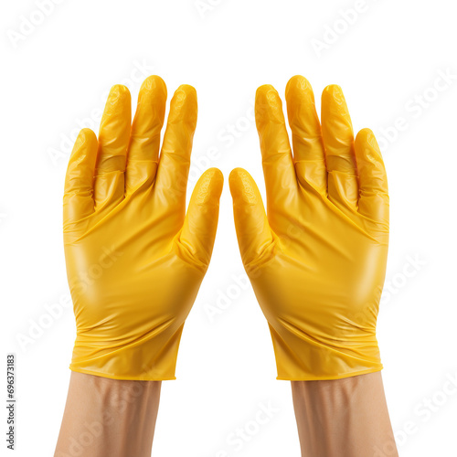 Magnificent glove for cleaning isolated on transparent background