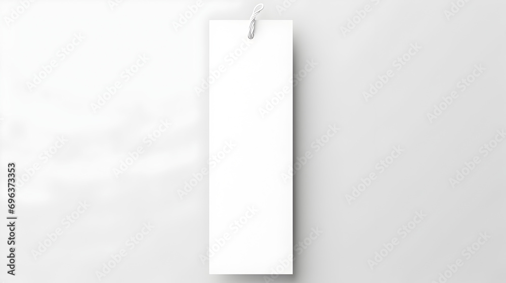 minimalist white blank bookmark mockup - obrazy, fototapety, plakaty 