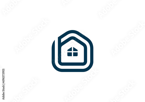 Initial letter b and house logo design template vector. letter B house logo design- B letter logo