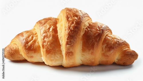 fresh croissant on a white background isolated