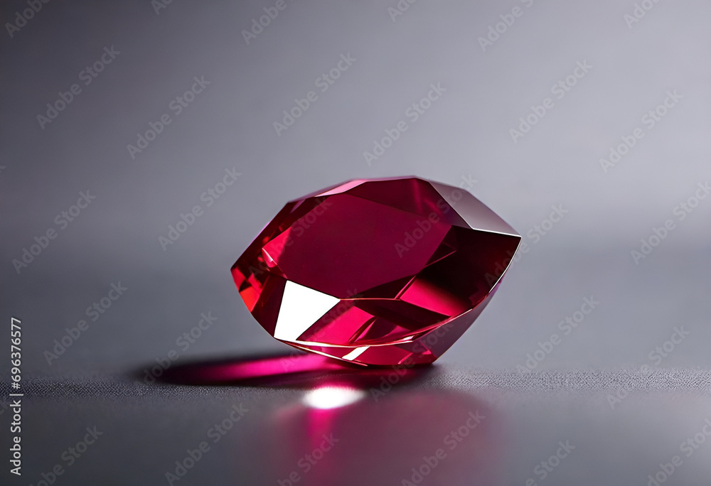 ruby stone on minimal background ruby stone on minimal background