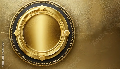 gold metallic seal photo
