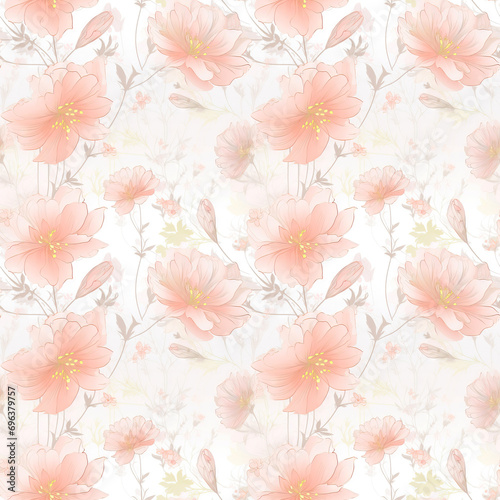 Seamless floral watercolour background