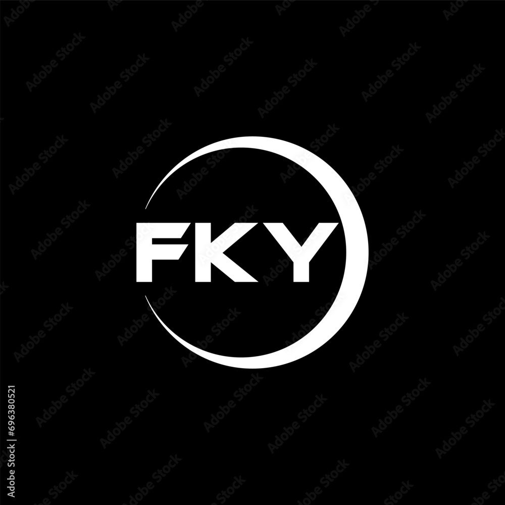 FKY letter logo design with black background in illustrator, cube logo, vector logo, modern alphabet font overlap style. calligraphy designs for logo, Poster, Invitation, etc. FKY letter logo design with black background in illustrator, cube logo, vector logo, modern alphabet font overlap style. calligraphy designs for logo, Poster, Invitation, etc.
