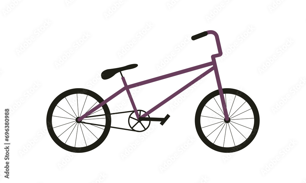 Fototapeta premium Bmx bike flat vector for teen sport activity isolated on white background