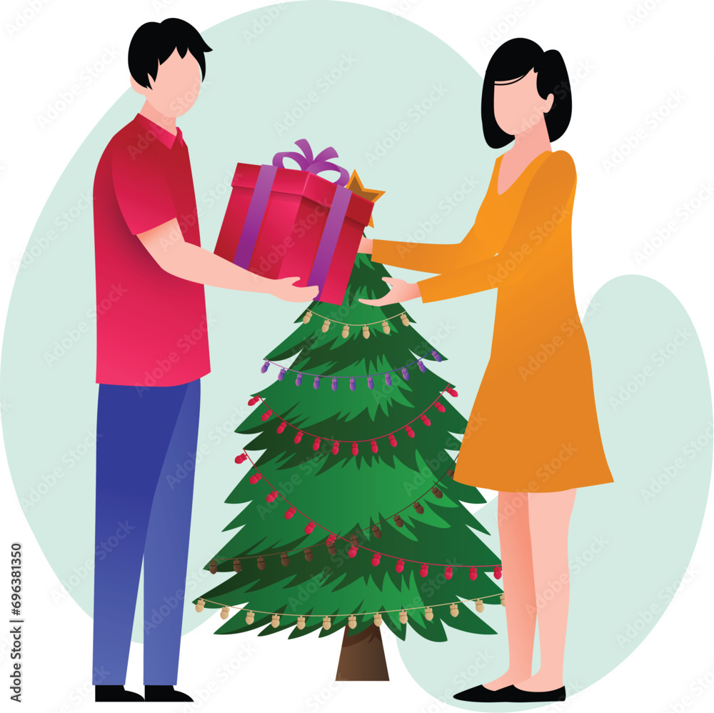 Christmas gift for lover Vector Illustration that can be easily modified or edit
Christmas gift for lover Vector Illustration that can be easily modified or edit