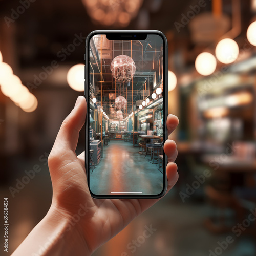 Taking a photo with the cellphone