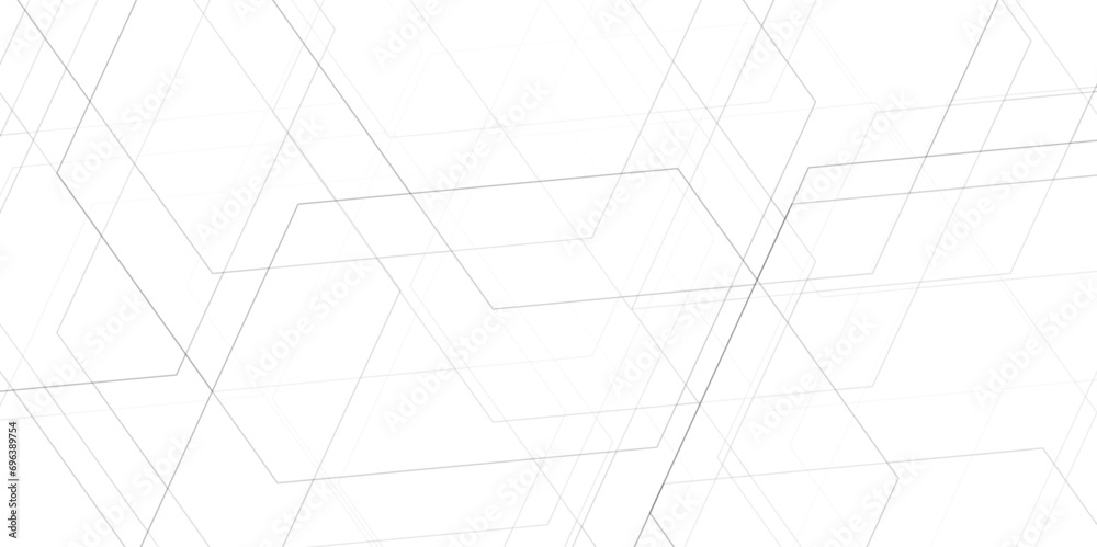Abstract minimal geometric white and gray light background design. white transparent material in triangle diamond and squares shapes in random geometric pattern.