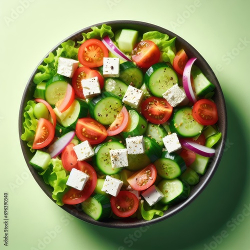 salad with tomatoes and cucumbers