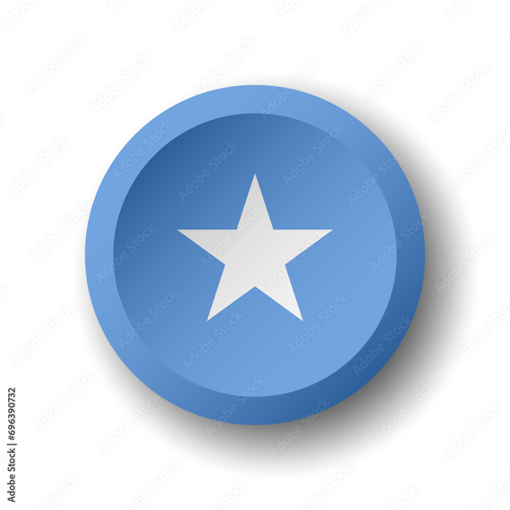 Somalia flag - 3D circle button with dropped shadow. Vector icon. Somalia flag - 3D circle button with dropped shadow. Vector icon.