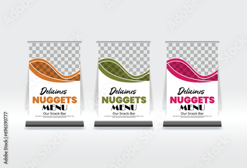 fast food tabletop banners design template