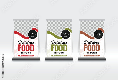 fast food tabletop banners design template