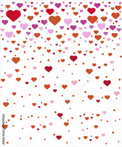 Vector of Happy Valentines Day with blinking heart and pink background design.